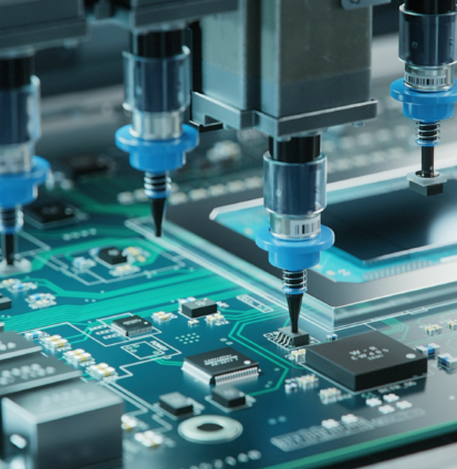 SMT surface mount technology at Silbit electronics manufacturing facility